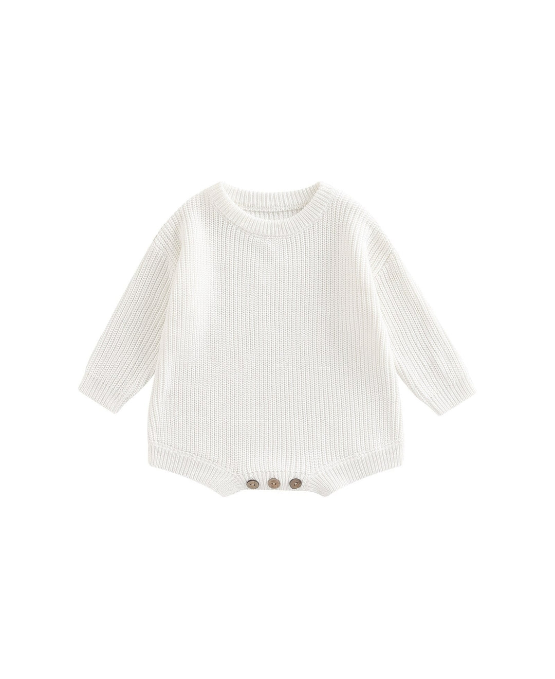 Body bébé en maille tricotée manches longues à boutons