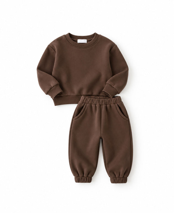 Ensemble jogging enfant sweat col rond pantalon assorti