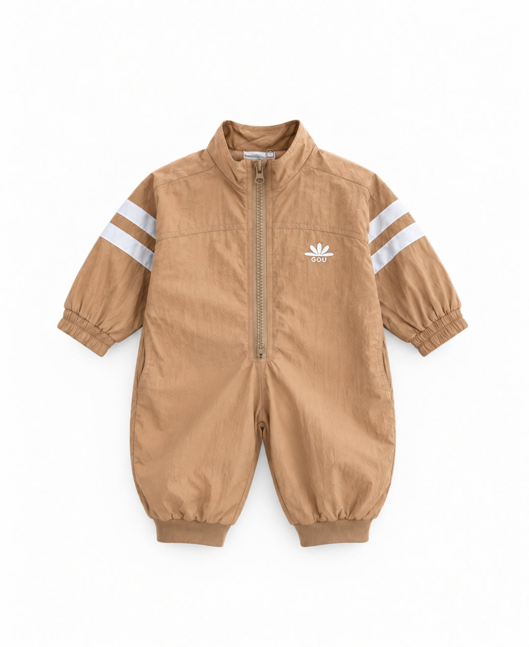 Combinaison bébé zippée à manches longues style sportif