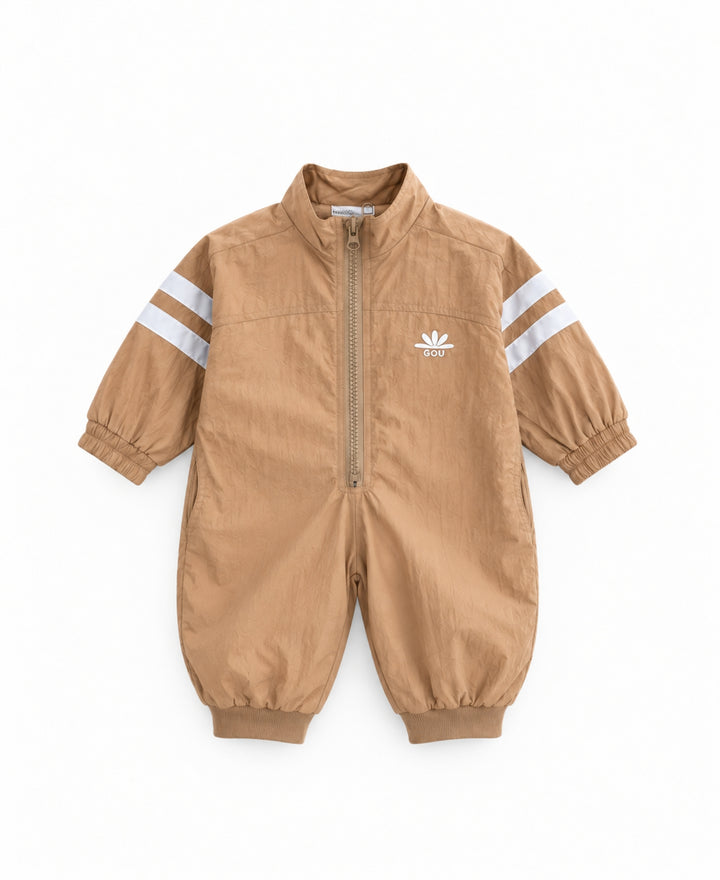 Combinaison bébé zippée à manches longues style sportif