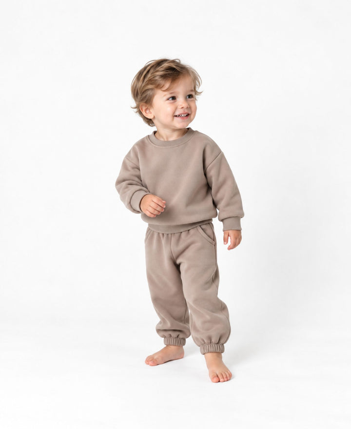 Ensemble jogging enfant sweat col rond pantalon assorti