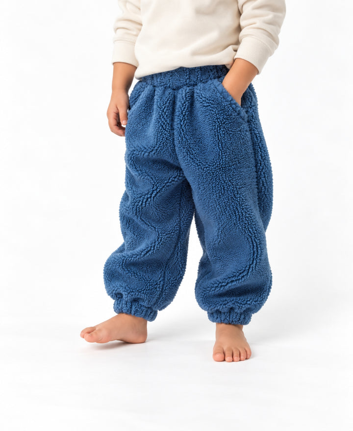 Pantalon polaire enfant coupe ample taille élastique poches