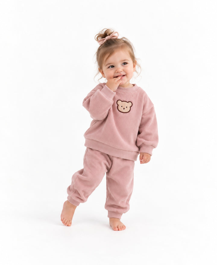 Ensemble bébé 2 pièces sweat et pantalon motif ours