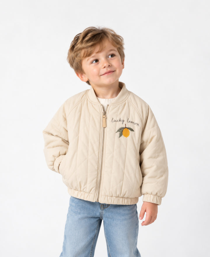 Veste matelassée bébé enfant chaude zippée col montant