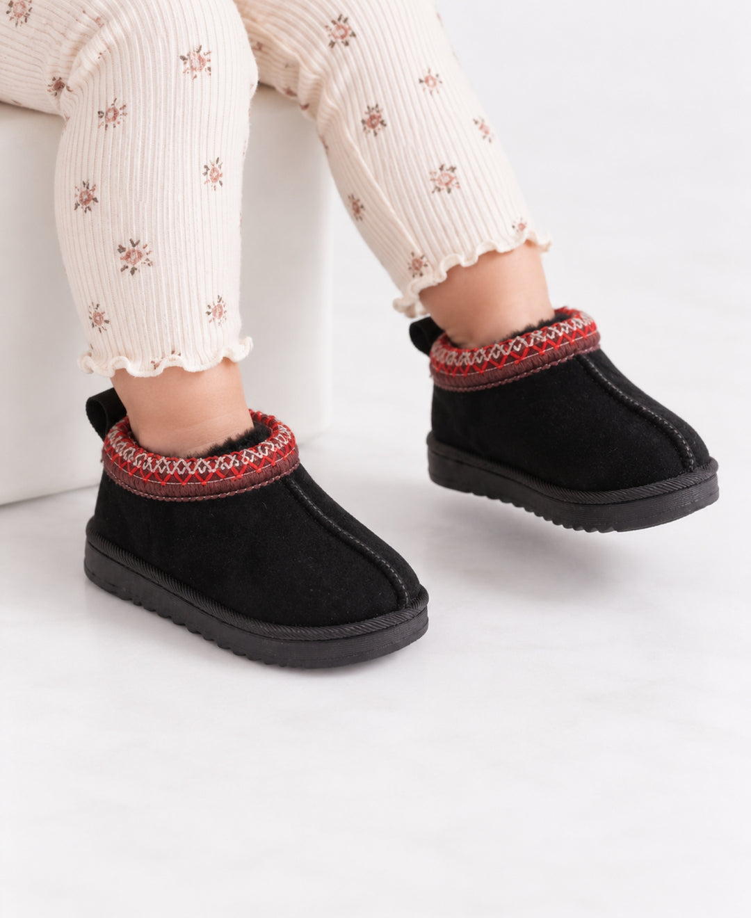 Bottines bébé fourrées effet suédé semelle antidérapante