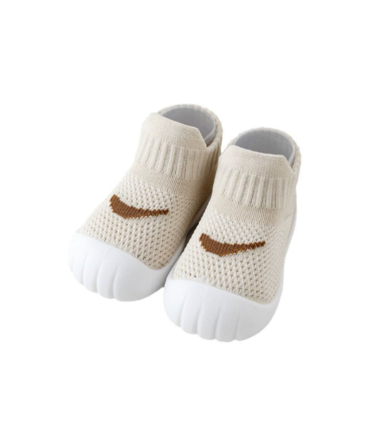 Chaussons chaussettes bébé en maille semelle épaisse