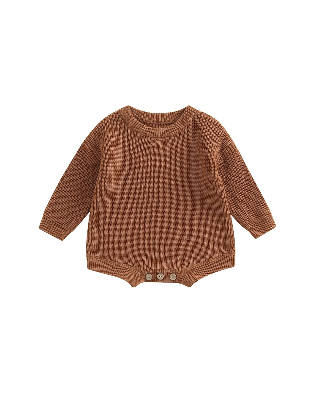 Body bébé en maille tricotée manches longues à boutons