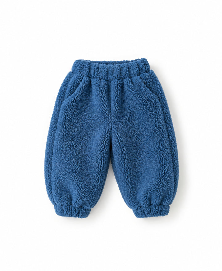 Pantalon polaire enfant coupe ample taille élastique poches