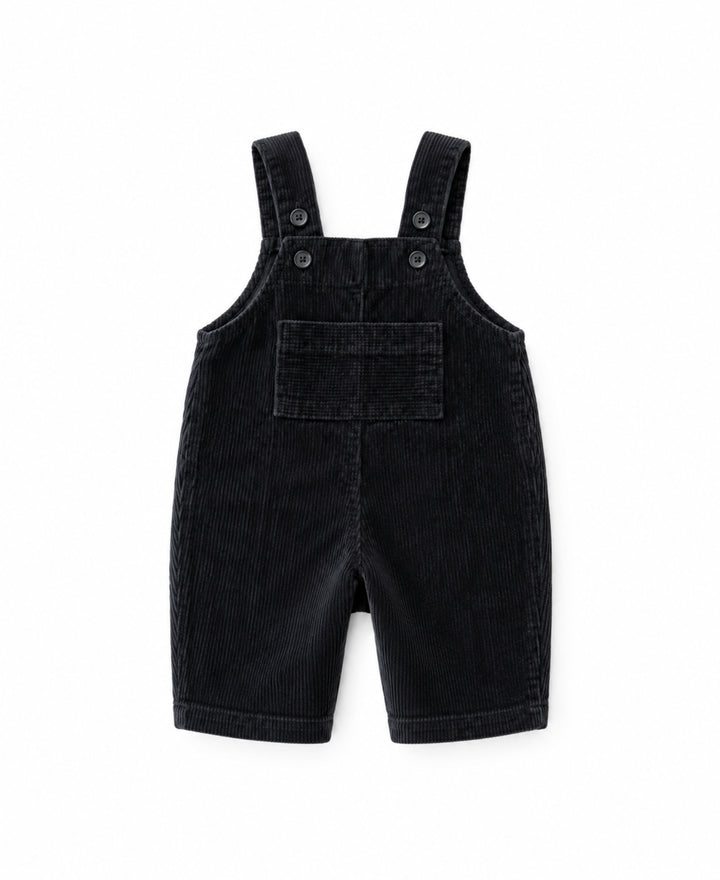 Salopette en velours côtelé à bretelles pantalon coupe droite