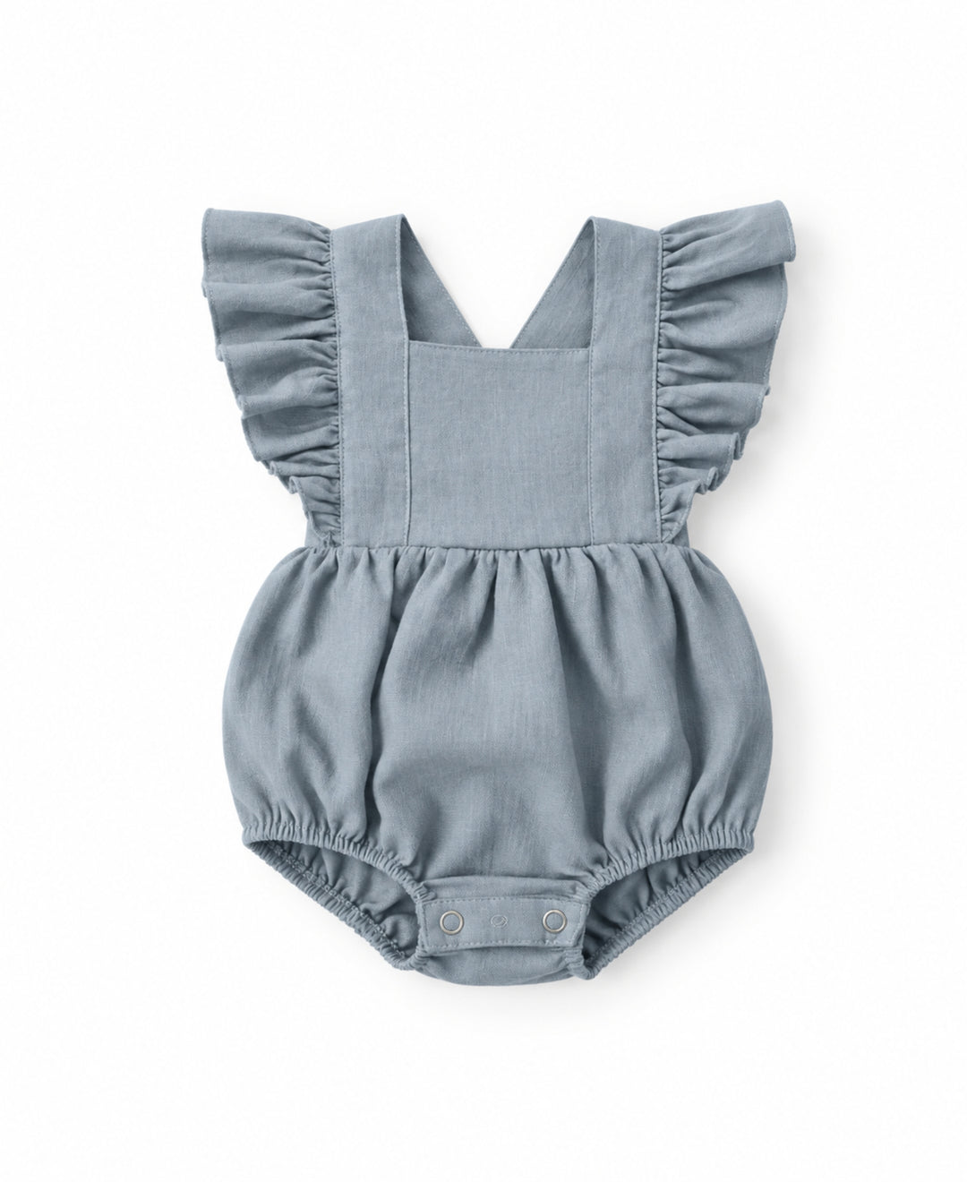 Barboteuse bébé fille bretelles à volants