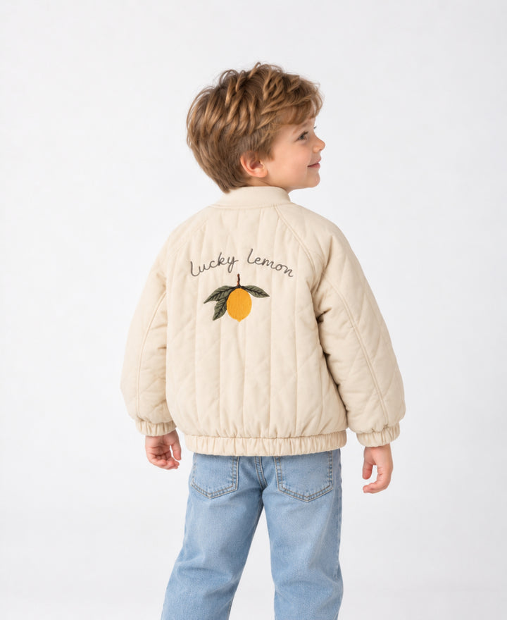 Veste matelassée bébé enfant chaude zippée col montant