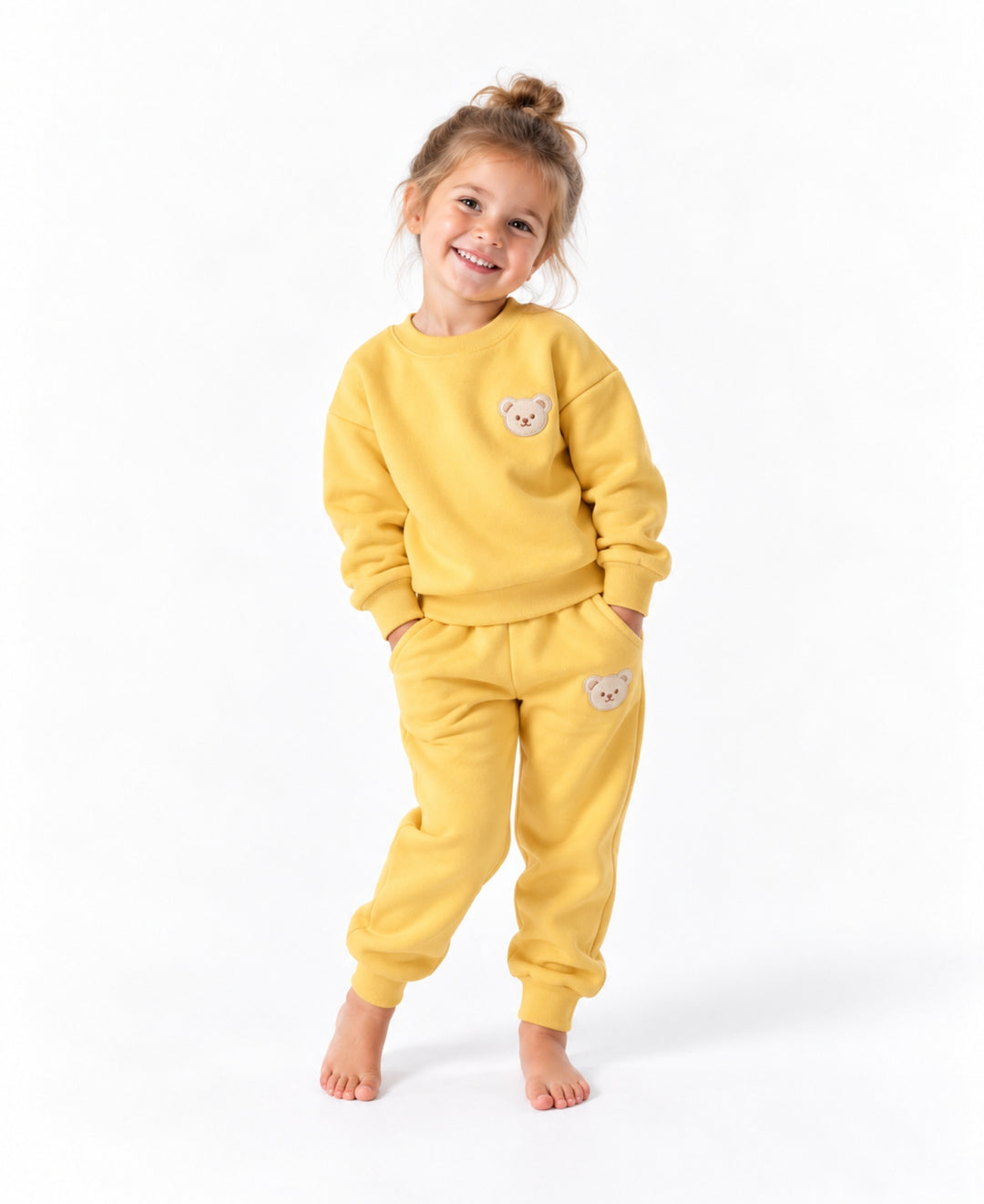 Ensemble bébé et enfant 2 pièces sweat pantalon motif ours