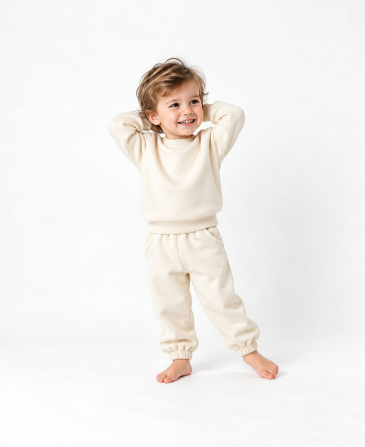 Ensemble jogging enfant sweat col rond pantalon assorti