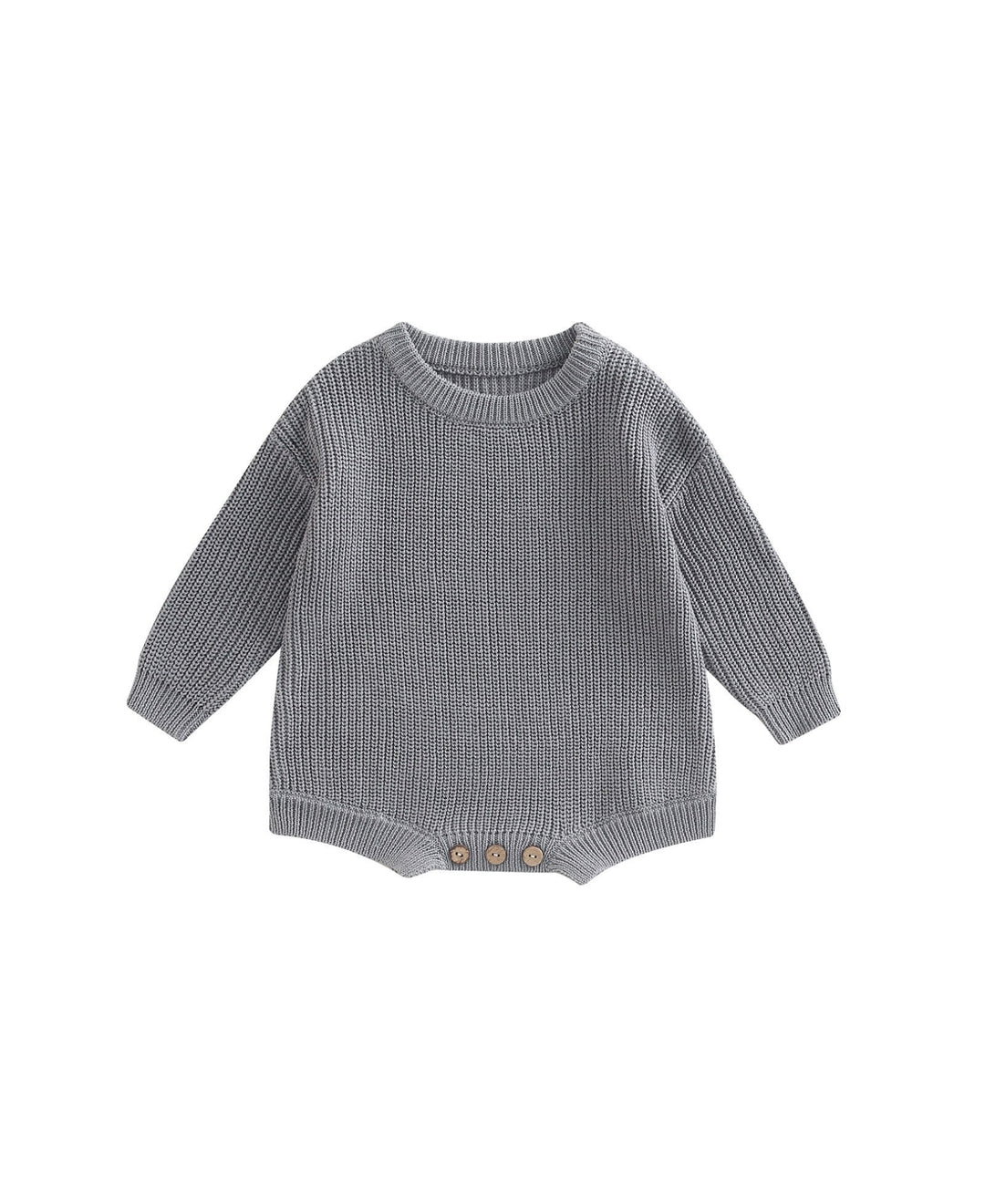 Body bébé en maille tricotée manches longues à boutons