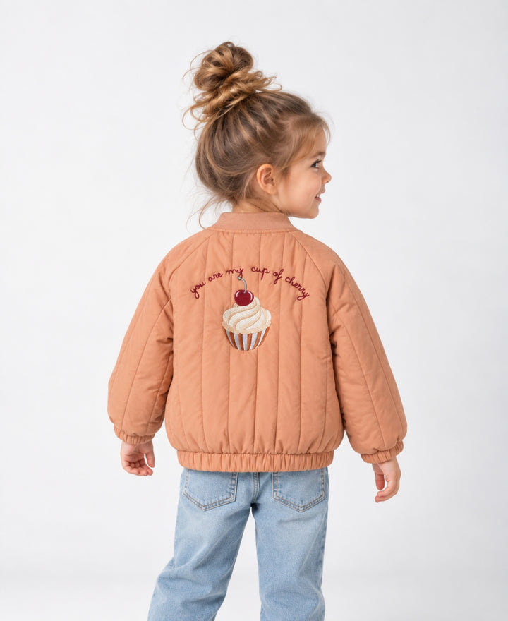 Veste matelassée bébé enfant chaude zippée col montant