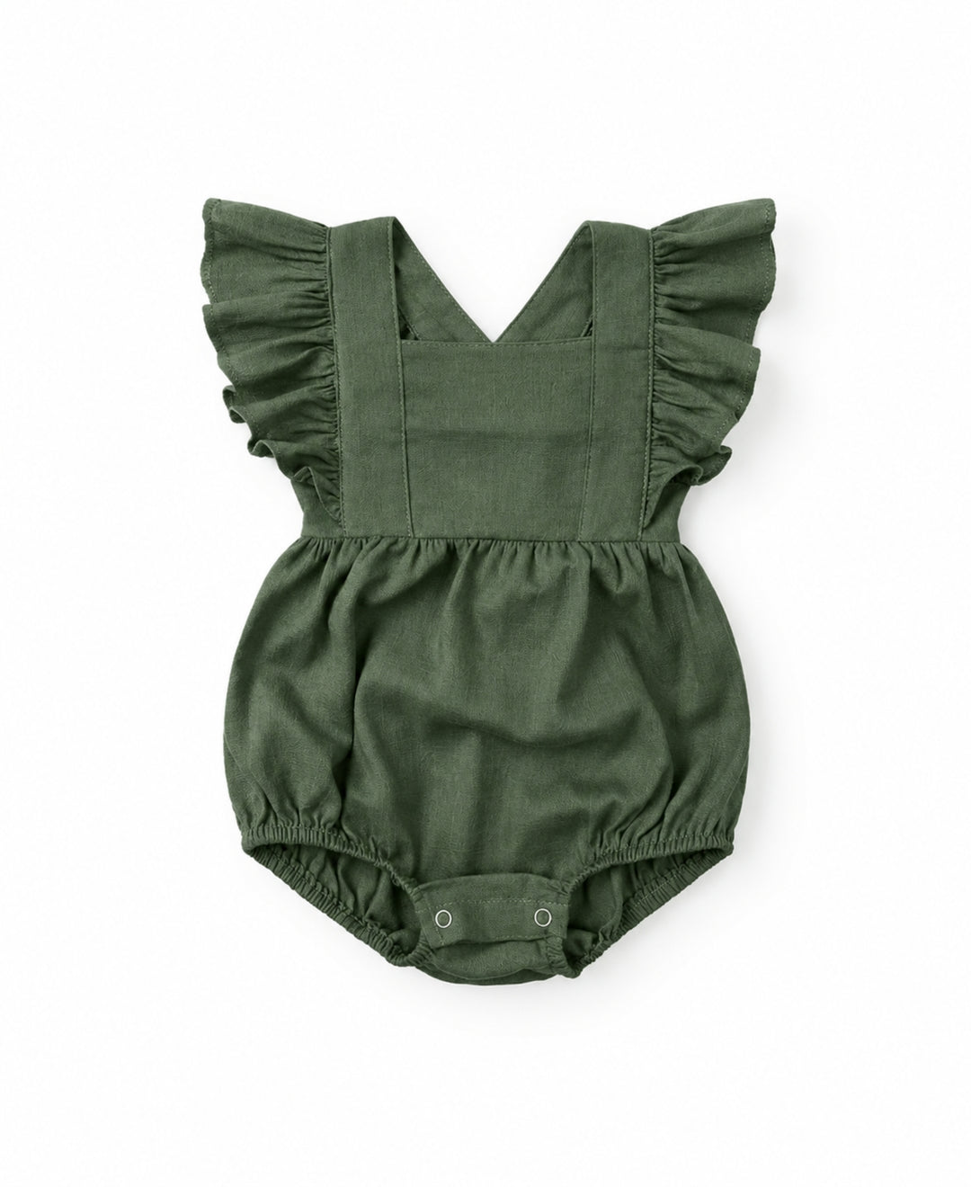 Barboteuse bébé fille bretelles à volants