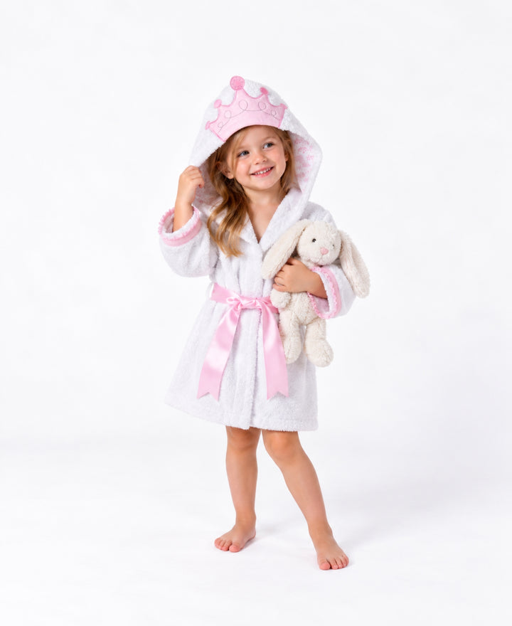 Peignoir enfant à capuche doux avec ceinture
