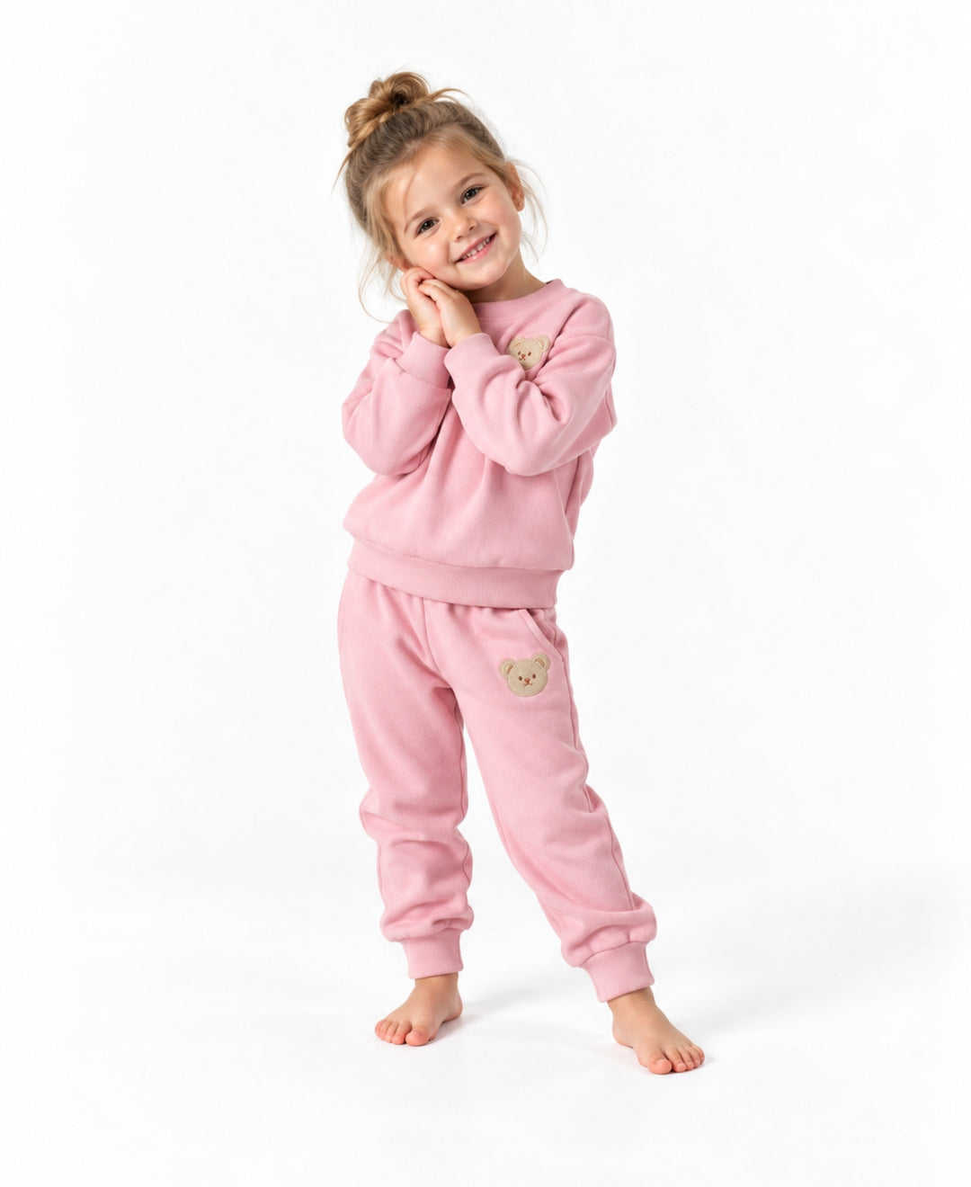 Ensemble bébé et enfant 2 pièces sweat pantalon motif ours