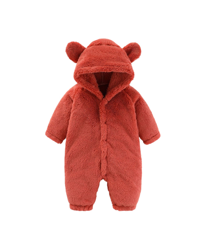 Combinaison bébé polaire à capuche ourson chaude hiver