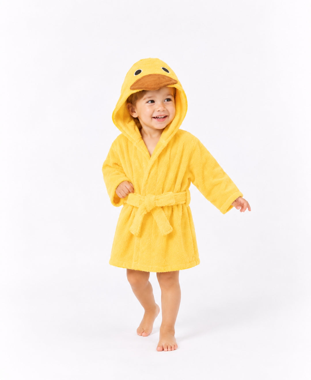 Peignoir enfant à capuche doux avec ceinture