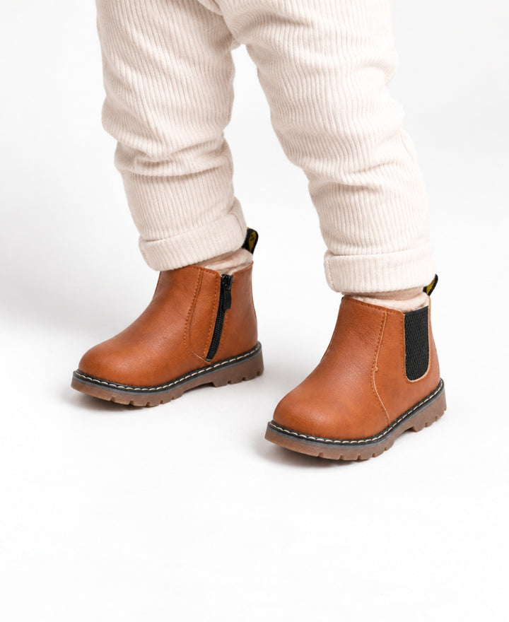 Bottines Chelsea enfant doublées chaudes semelle antidérapante