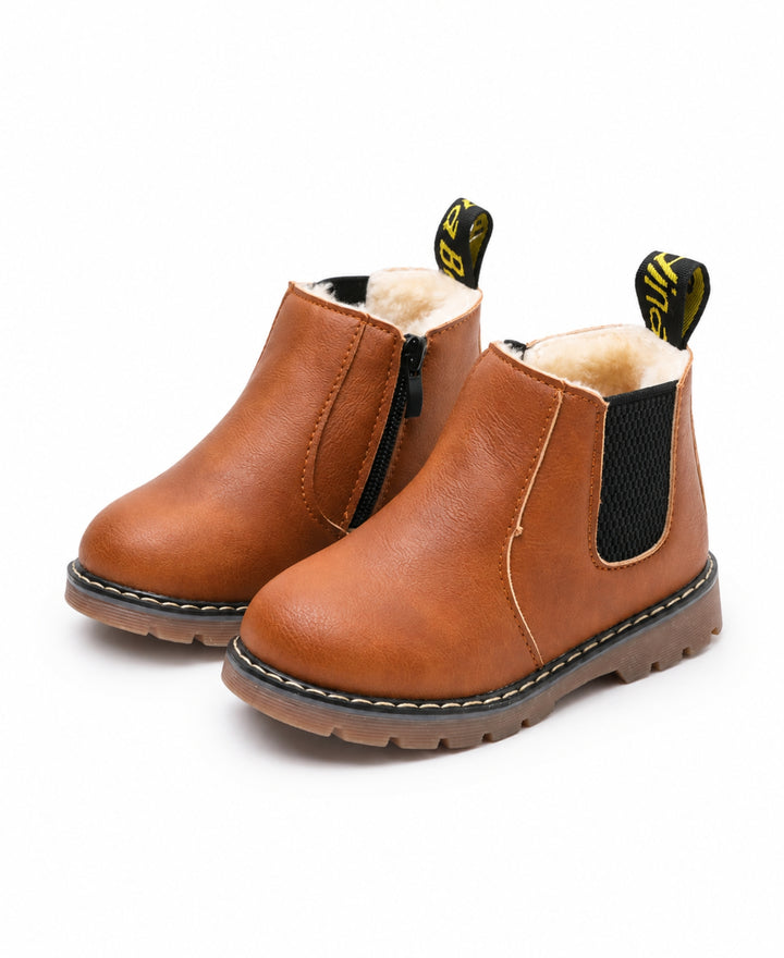Bottines Chelsea enfant doublées chaudes semelle antidérapante