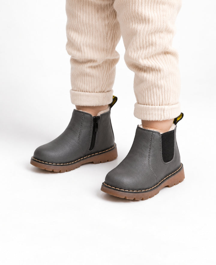 Bottines Chelsea enfant doublées chaudes semelle antidérapante